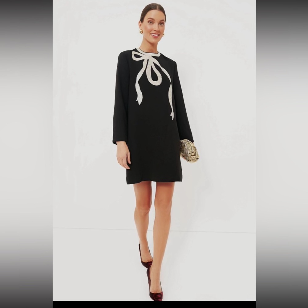 Tuckernuck Black Bow Mini Jamie Dress
